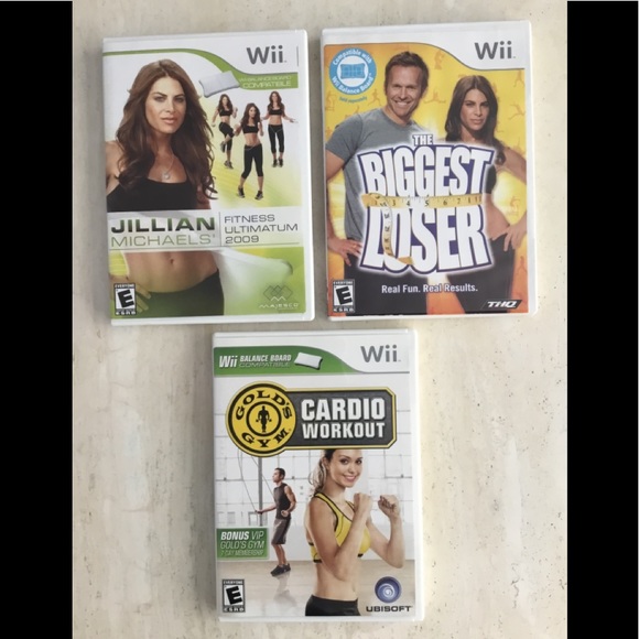 Wii Fitness Weight Loss Workout Gold’s Gym Jillian Michaels Nintendo Game CIB - Picture 10 of 11